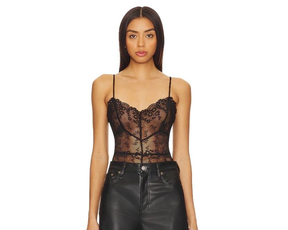Lovers and Friends Cailey Bodysuit Black Sz. S lace